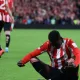 Adama Boiro Celebra Su Primer Gol Con El Athletic Meditando En El Cesped