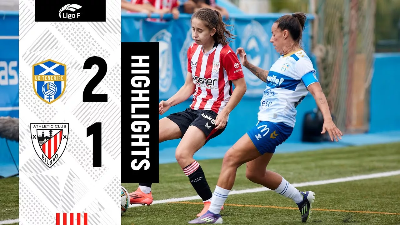 Athletic Club Cae Ante Udca Tenerife En Liga F 2024 25 Resumen Y Jugadas Destacadas