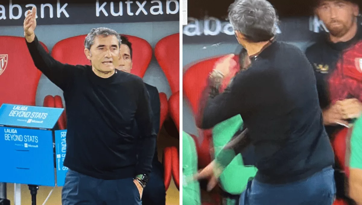 Ernesto Valverde Estalla En El Derbi Lanza Un Boligrafo Tras El Enfado Con Sancet