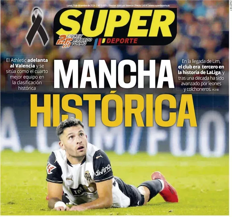 Superdeporte Califica Como Amancha Historica El Sorpasso Del Athletic Al Valencia
