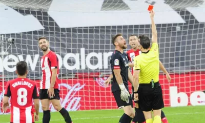 La Unica Expulsion De Unai Simon Con El Athletic En Un Duelo Clave