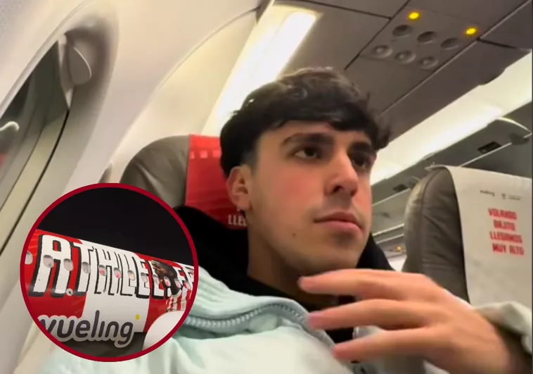 El Asombro De Un Aficionado De La Real Al Volar En El Avion Del Athletic