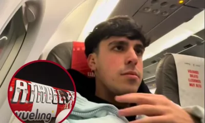 El Asombro De Un Aficionado De La Real Al Volar En El Avion Del Athletic