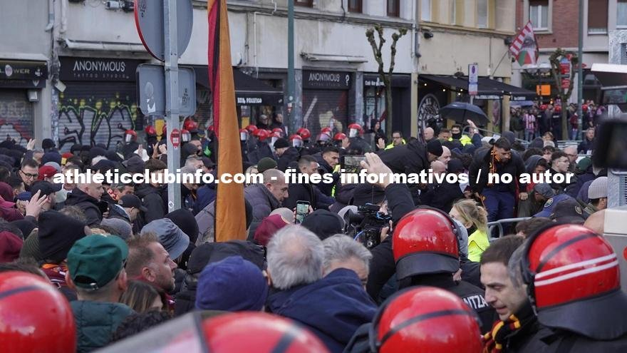 Catorce Detenidos En Altercados Entre Athletic Y Roma En San Mames