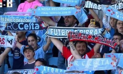 Un Aficionado Del Athletic Celebra La Victoria Del Celta Ante El Villarreal