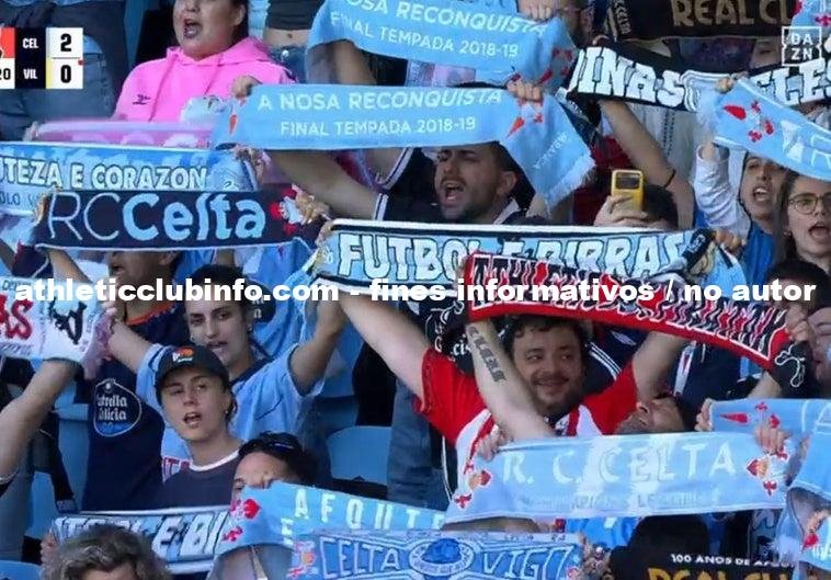 Un Aficionado Del Athletic Celebra La Victoria Del Celta Ante El Villarreal