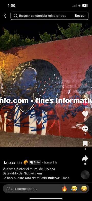 Vandalizan Nuevamente El Mural De Nico Williams Tras Su Restauracion