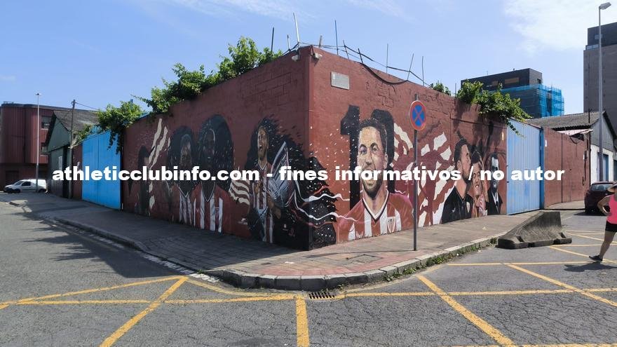 Carlos Lopez Finaliza Mural Aupa Athletic En Barakaldo Tras Vandalismo