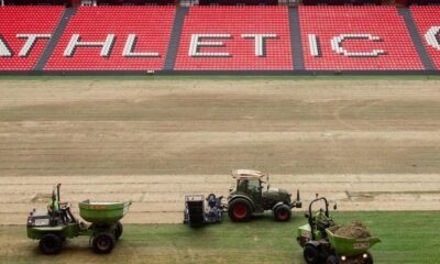 Comienzan Las Obras De Nuevo Cesped En San Mames Para Proxima Temporada