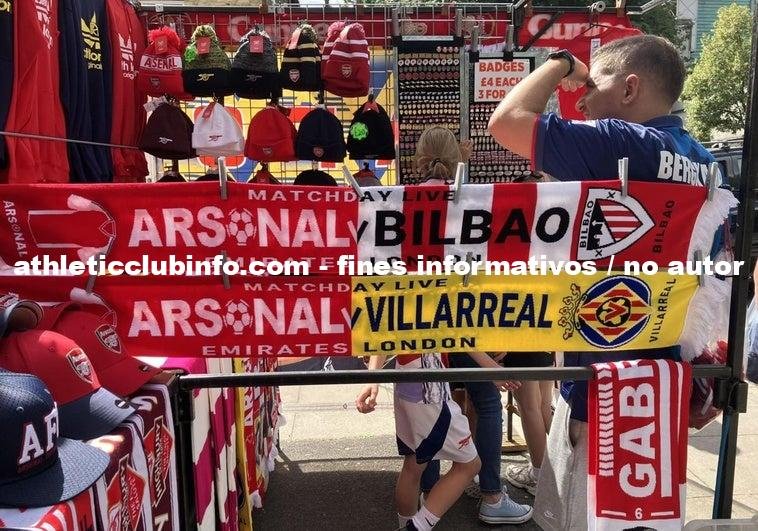 Bufandas Arsenal Bilbao Confusion En El Emirates Antes Del Partido