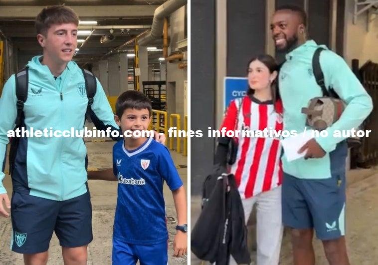 Jovenes Athleticzales Apoyan Al Athletic En Su Llegada A Liverpool