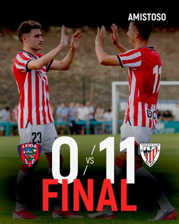 El Athletic golea 0-11 al Leioa en su segundo test